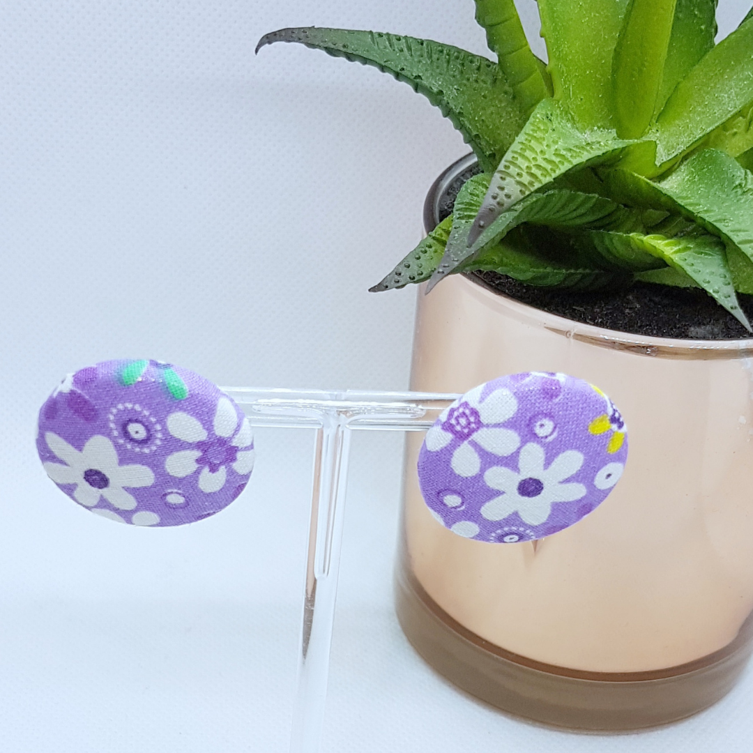 Diane Fabric Button Studs