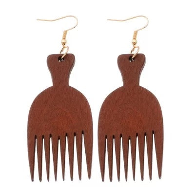 Afro Comb Earrings