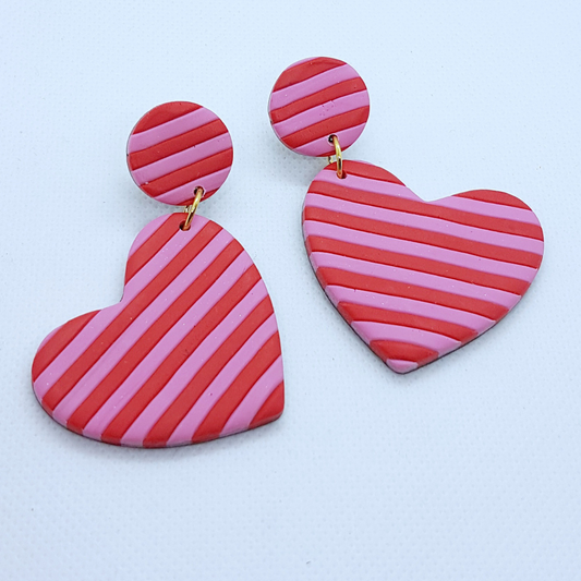 Natalia Earrings - Pink and Red