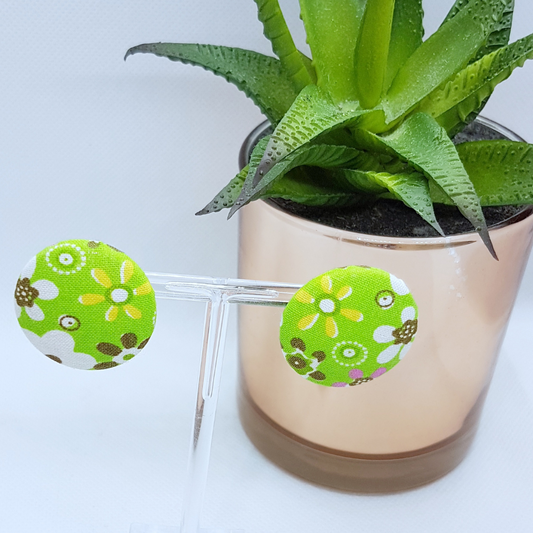 Helen Fabric Button Studs