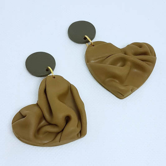 Paula Love Earrings - Khaki